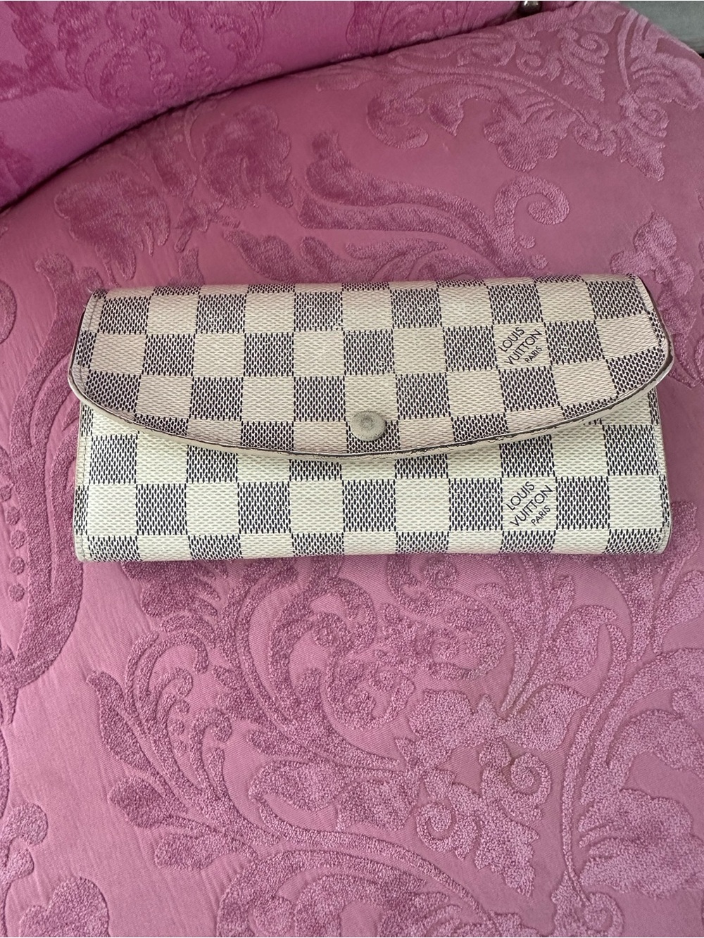 Louis Vuitton Emilie Damier Azur Fold-Over Wallet
